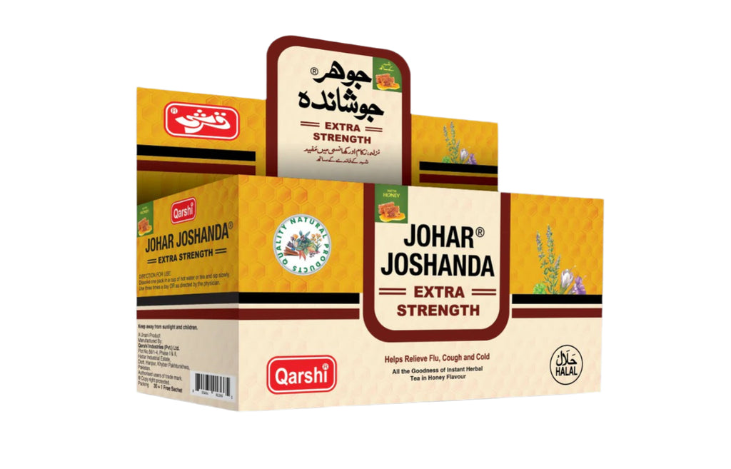 Johar Joshanda Honey - Display Box (30 sachets) – Qarshi Health Shop